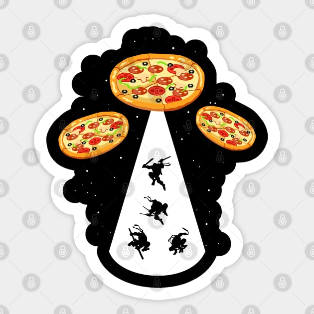 Pizza UFO Sticker by drewbacca